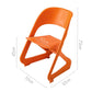 Set of 4 Dining Chairs Office Cafe Lounge Seat Stackable Plastic Leisure Chairs Orange