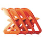 Set of 4 Dining Chairs Office Cafe Lounge Seat Stackable Plastic Leisure Chairs Orange