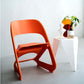 Set of 4 Dining Chairs Office Cafe Lounge Seat Stackable Plastic Leisure Chairs Orange