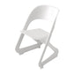 Set of 4 Dining Chairs Office Cafe Lounge Seat Stackable Plastic Leisure Chairs White