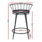 Barstool Now Kitchen Bar Stools - Wooden Dining Chairs with Swivel Metal Design - Set of 2