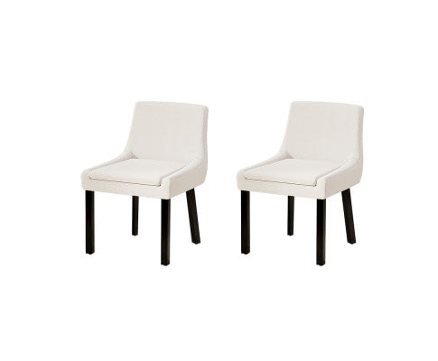 Beige Dining Arm Chairs - Set of 2