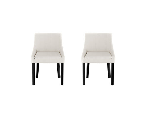 Beige Dining Arm Chairs - Set of 2