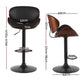 Barstool Now Swivel Gas Lift Barstools: Black Metal Frame, Wooden Stool