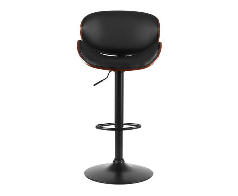 Barstool Now Swivel Gas Lift Barstools: Black Metal Frame, Wooden Stool