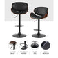 Barstool Now Swivel Gas Lift Barstools: Black Metal Frame, Wooden Stool