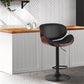 Barstool Now Swivel Gas Lift Barstools: Black Metal Frame, Wooden Stool