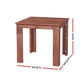 Side Table Wooden Desk Outdoor Furniture Camping Garden Brown