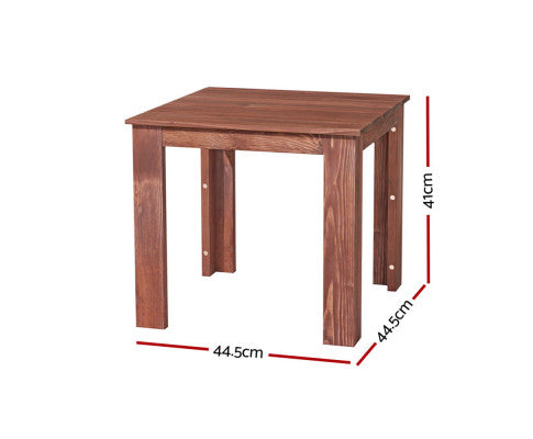 Side Table Wooden Desk Outdoor Furniture Camping Garden Brown