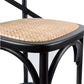 Aster Crossback Bar Stools: Dining Chair with Solid Birch Timber and Rattan Seat in Stylish Black - Bar Stools Now