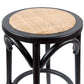 Aster Round Bar Stools: Dining Stool Chair with Solid Birch Timber and Rattan Seat in Elegant Black - Bar Stools Now