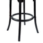 Aster Round Bar Stools: Dining Stool Chair with Solid Birch Timber and Rattan Seat in Elegant Black - Bar Stools Now