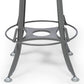 Industrial Swivel Height Adjustable Grey Oak Wood Bar Stool Chair with Back