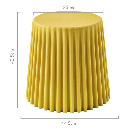 Barstool Now Cupcake Stool Plastic Stacking Bar Stools Dining Chairs Kitchen Yellow - Set of 2