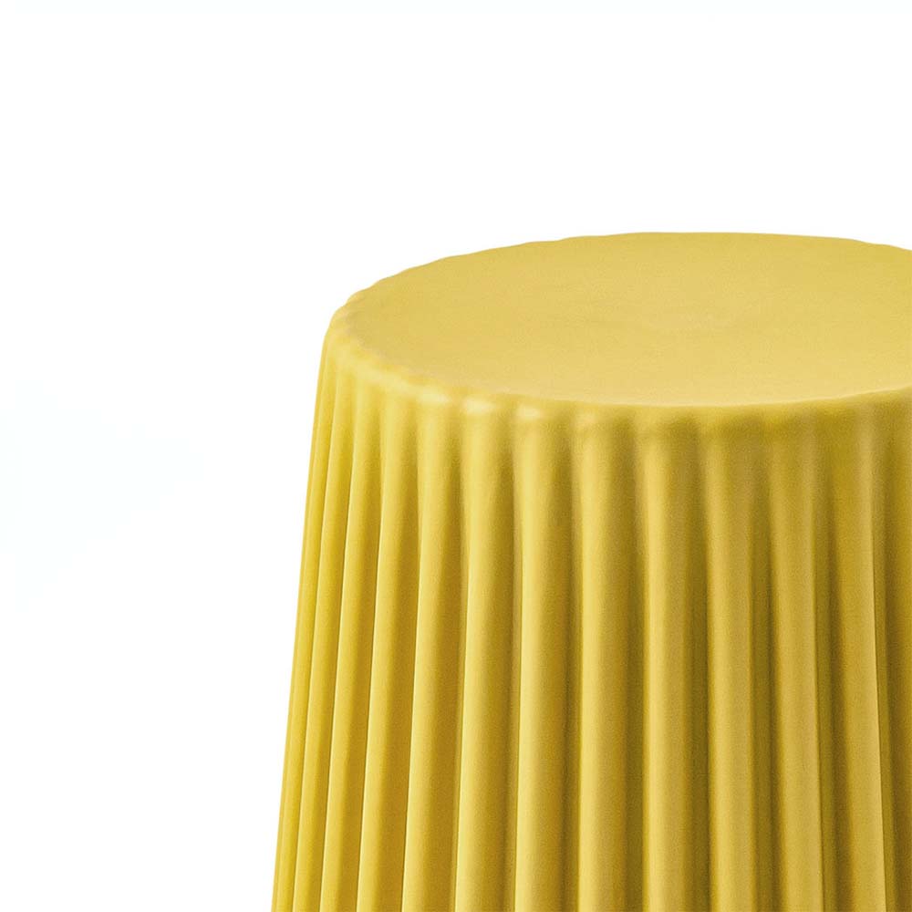 Barstool Now Cupcake Stool Plastic Stacking Bar Stools Dining Chairs Kitchen Yellow - Set of 2