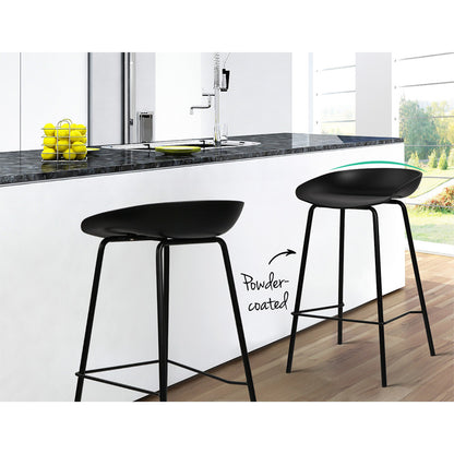 Barstool Now Metal Bar Stools - Black - Set of 4