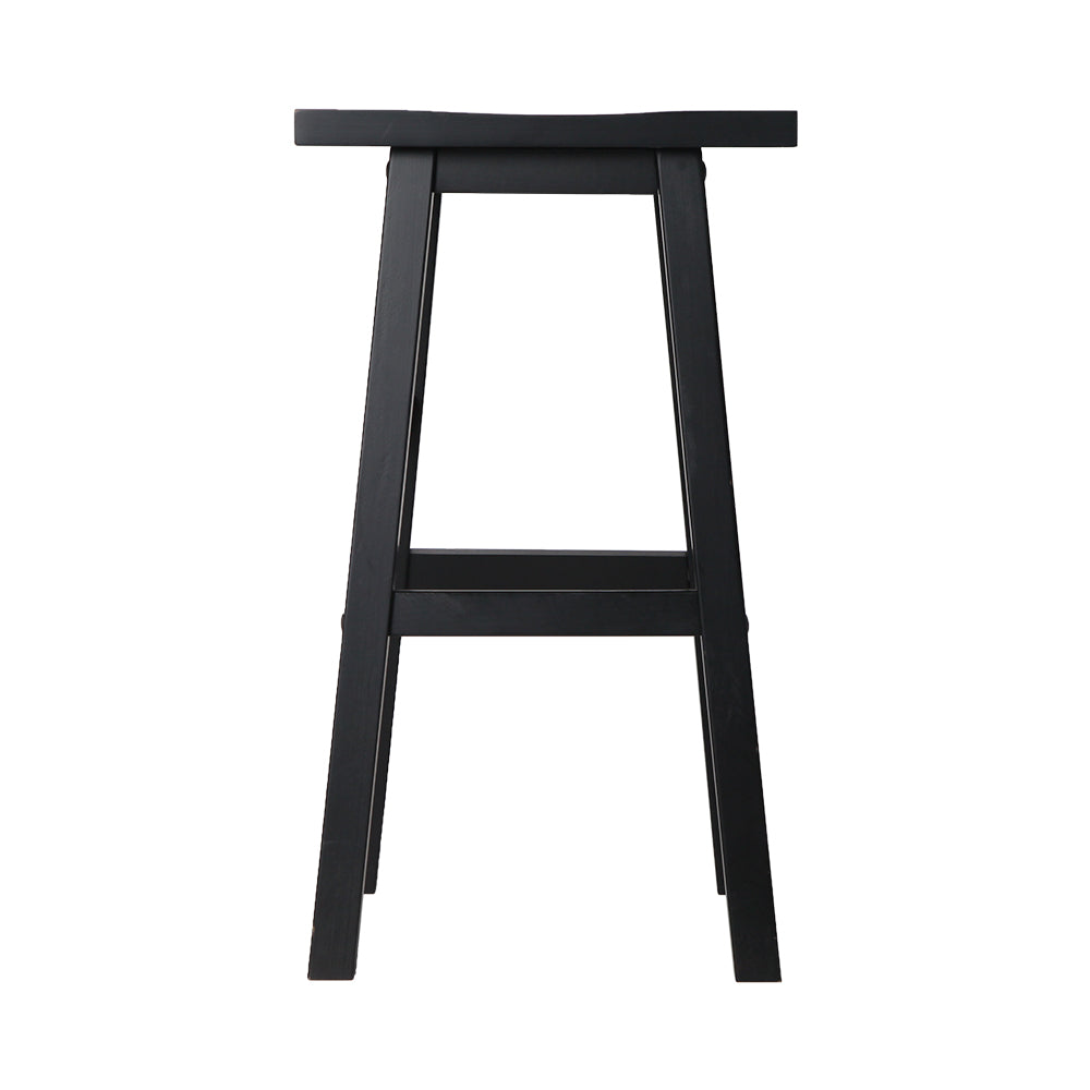 "Modern Black Beech Wood Barstool with Sturdy Structure and Smooth Comfortable Seat for Stylish Home Decor and Living Space"