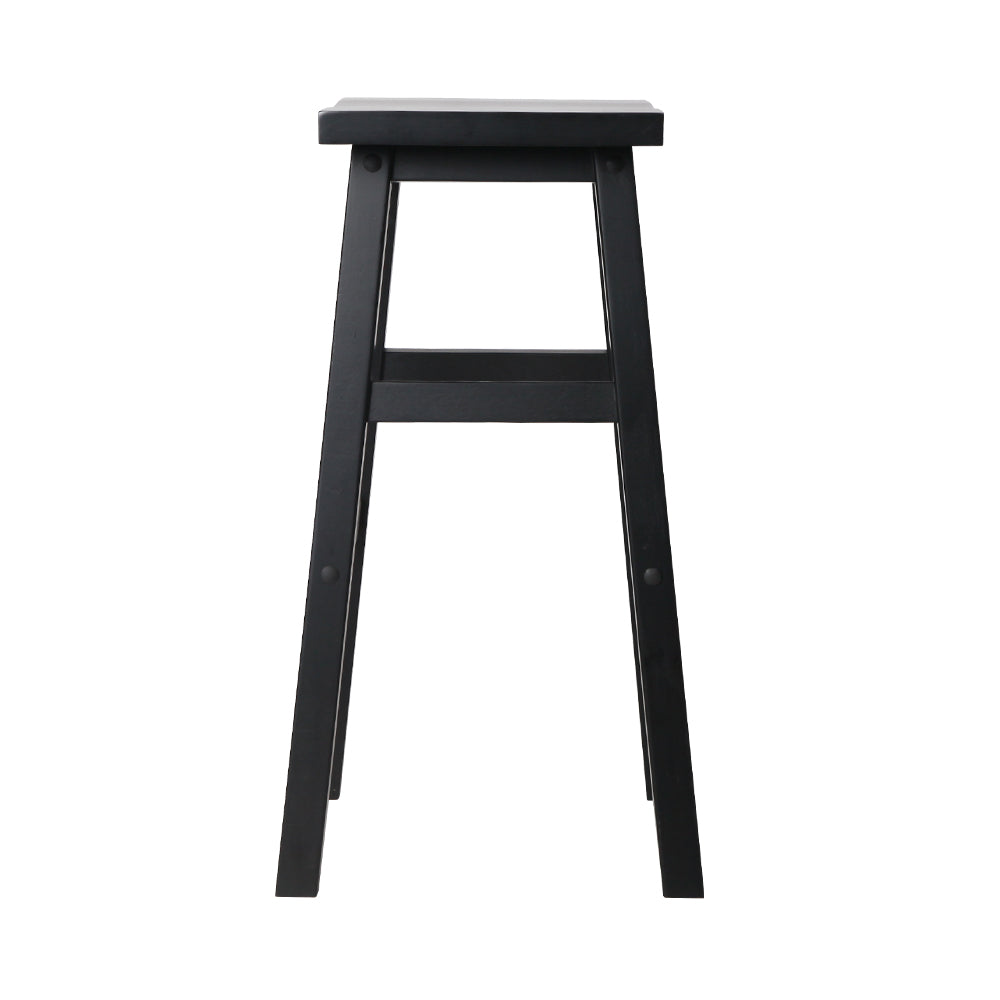 "Modern Black Beech Wood Barstool with Sturdy Structure and Smooth Comfortable Seat for Stylish Home Decor and Living Space"