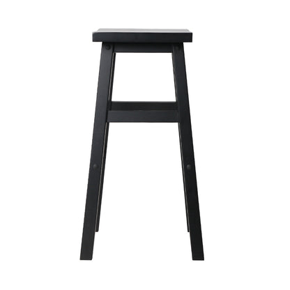 "Modern Black Beech Wood Barstool with Sturdy Structure and Smooth Comfortable Seat for Stylish Home Decor and Living Space"