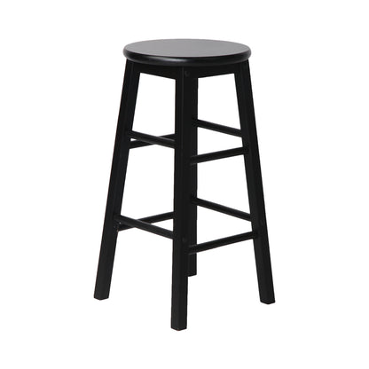 "Modern Style 2 Set of Luxurious Black Beech Wood Barstools with Fine Quality Timber Design and Comfortable Seating for Home, Office, and Kitchen Decor"