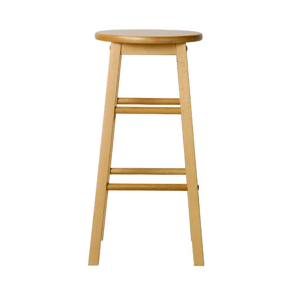 "Enhance Your Living Space with Nessah Modern Style Wooden Bar Stools - 2 Set by Artiss"