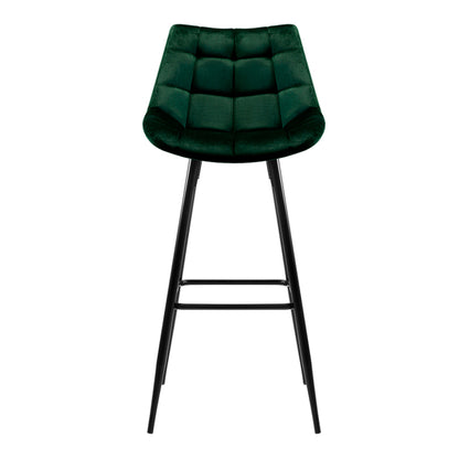 Artiss Set of 2 Velvet Bar Stools - Green  "Modern and Comfortable Chairs for Home and Office: A Collection of Velvet, Leather, and Fabric Seating Options"