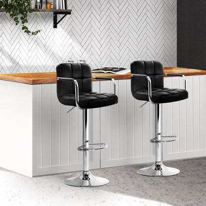 Artiss Set of 2 Bar Stools "Upgrade Your Kitchen and Dining Area with Modern and Comfortable Faux Leather Bar Stools"