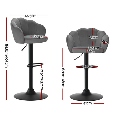 Introducing Artiss' Nessah bar stools with a modern design and luxurious feel, perfect for any kitchen, living room, or bar section. Our barstools feature a stunning clam shell design with premium velvet upholstery and soft padded seats for ultimate comfort