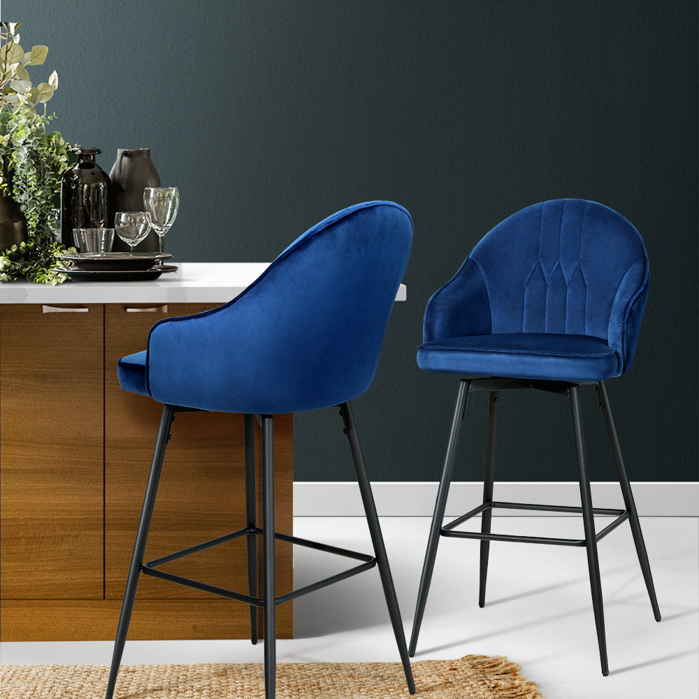 "Upgrade Your Home Bar or Living Space with Stylish and Comfortable Black Bar Stools Featuring Anti-Slip Design, Steel Footrest, and Fine Quality PU Leather"