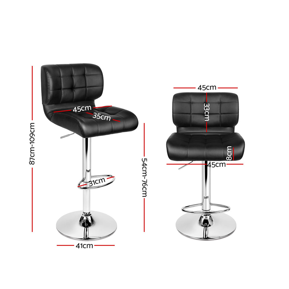  With a beautiful chrome gas lift lever and quality chrome base, this bar stool is perfect for any modern decor. 