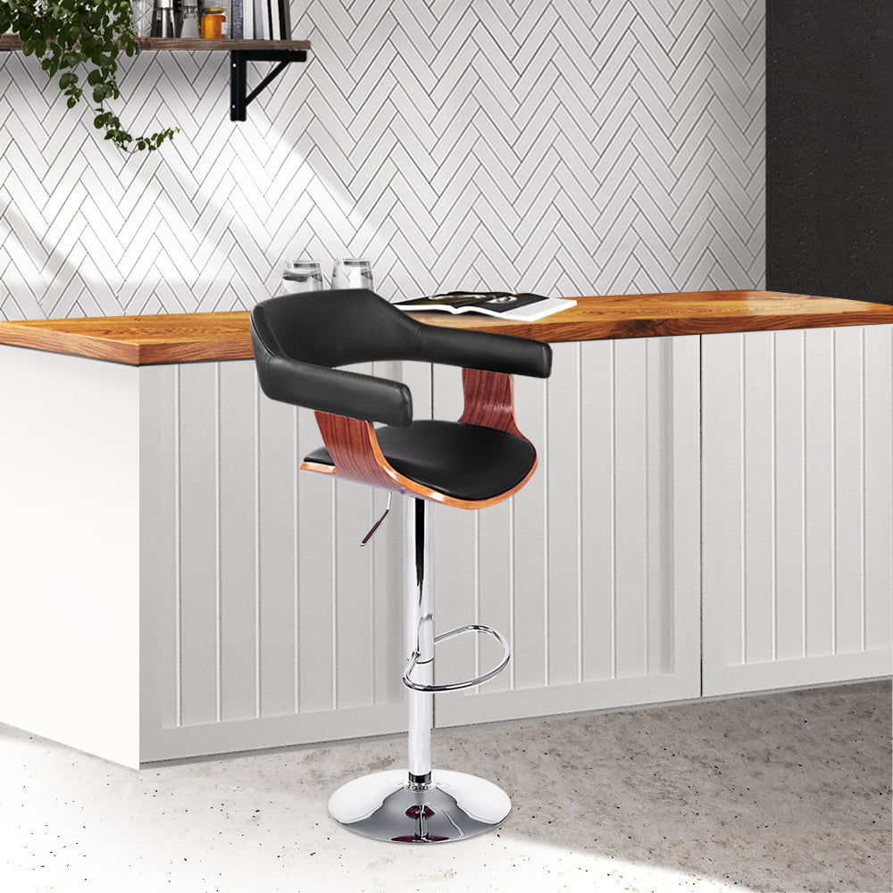 Barstool Now Wooden Bar Stool - Black and Wood