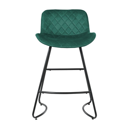 Stylish, Comfortable, and High-Quality. Featuring a sleek modern design with a sturdy steel frame and a heavy-duty footrest, our bar stools offer ultimate stability and support. The smooth and comfortable swivel seat is upholstered with thick foam and fine quality fabric in a stunning green color, making it a perfect addition to any living room, kitchen, or home bar