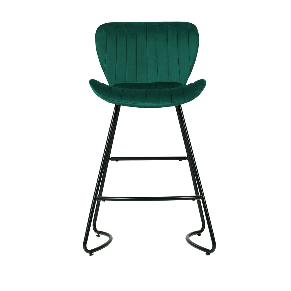 Green Velvet Barstool Chair