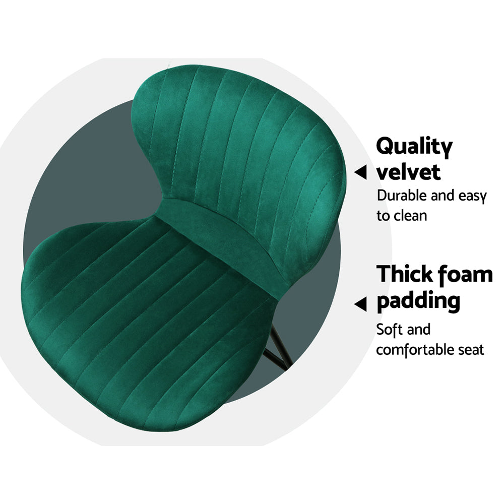 Green Velvet Barstool Chair