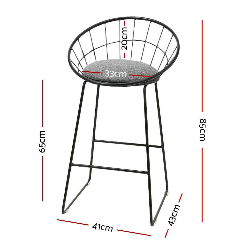 Modern Style and Comfort in Every Seating: Artiss Camden Bar Stools with Heavy-Duty Metal Frame and Fine Quality Faux-Linen Upholstery