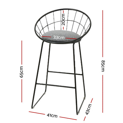 Modern Style and Comfort in Every Seating: Artiss Camden Bar Stools with Heavy-Duty Metal Frame and Fine Quality Faux-Linen Upholstery