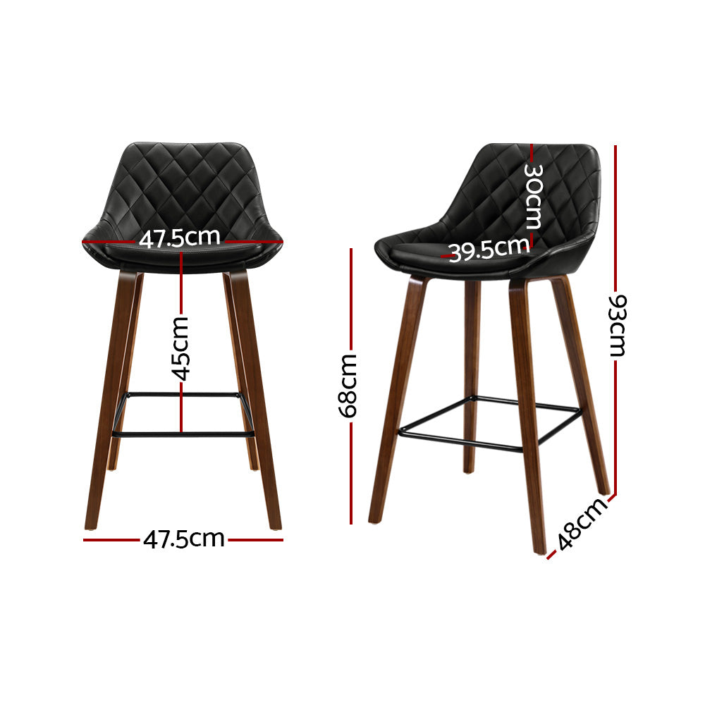 Elevate Your Home Bar or kitchen with Brentwood PU Leather Diamond Pleat Bar Stools | stylish, Comfortable, and Easy to Assemble