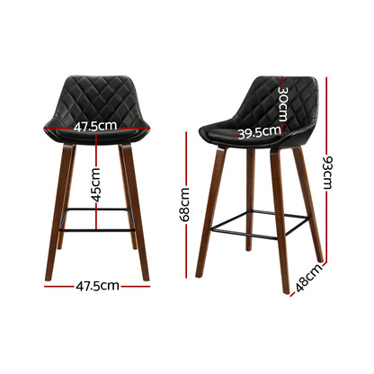 Elevate Your Home Bar or kitchen with Brentwood PU Leather Diamond Pleat Bar Stools | stylish, Comfortable, and Easy to Assemble