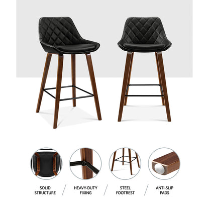 Elevate Your Home Bar or kitchen with Brentwood PU Leather Diamond Pleat Bar Stools | stylish, Comfortable, and Easy to Assemble