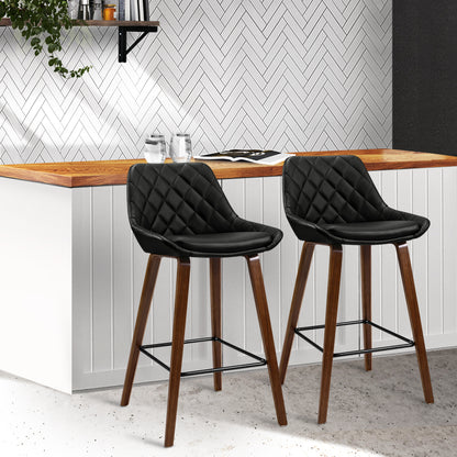 Elevate Your Home Bar or kitchen with Brentwood PU Leather Diamond Pleat Bar Stools | stylish, Comfortable, and Easy to Assemble