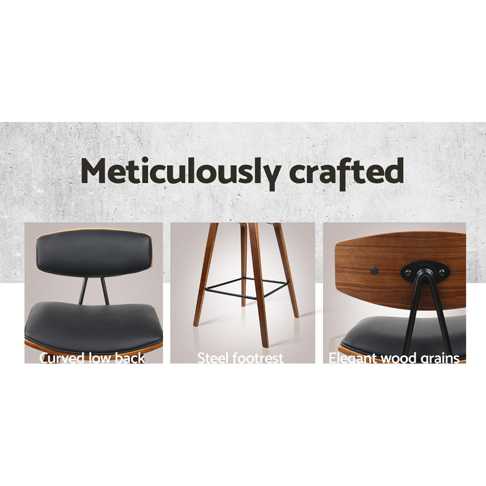 "Elevate Your Space with the Artistic Blend of Wood, Metal, and Fabric in Our Bentwood Bar Stool" Upgrade Your Living Space with Modern and Comfortable Bar Stools