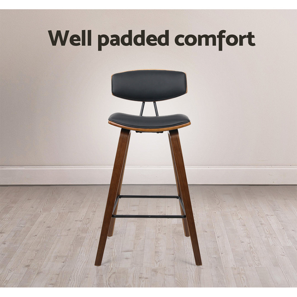 "Elevate Your Space with the Artistic Blend of Wood, Metal, and Fabric in Our Bentwood Bar Stool" Upgrade Your Living Space with Modern and Comfortable Bar Stools