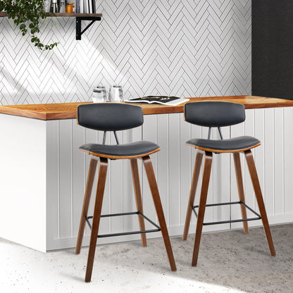 "Elevate Your Space with the Artistic Blend of Wood, Metal, and Fabric in Our Bentwood Bar Stool" Upgrade Your Living Space with Modern and Comfortable Bar Stools