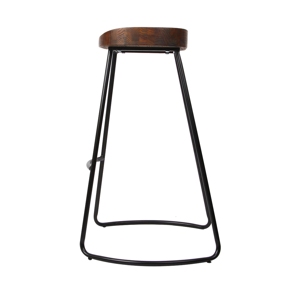 Upgrade Your Space with Artiss Backless Bar Stools: Available in Sets of 2 with Elm Wood and Stylish Black Finish