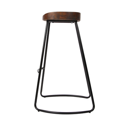 Upgrade Your Space with Artiss Backless Bar Stools: Available in Sets of 2 with Elm Wood and Stylish Black Finish