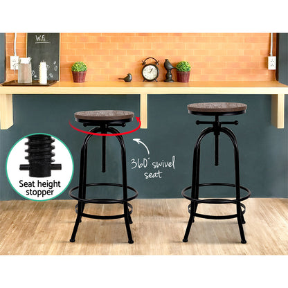 Artiss Bar Stool  360 Swivel Seat and Seat Height Stopper 