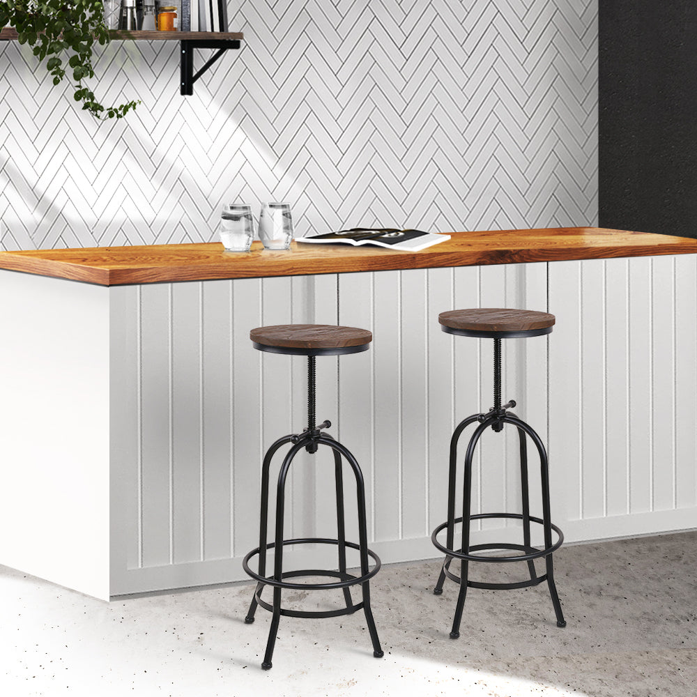 Upgrade Your Seating with the Modern Nessah Bar Stool - Featuring a Steel Footrest and Comfortable Seat Design with Height Adjustment - Perfect for Office, Kitchen, and Home Decor