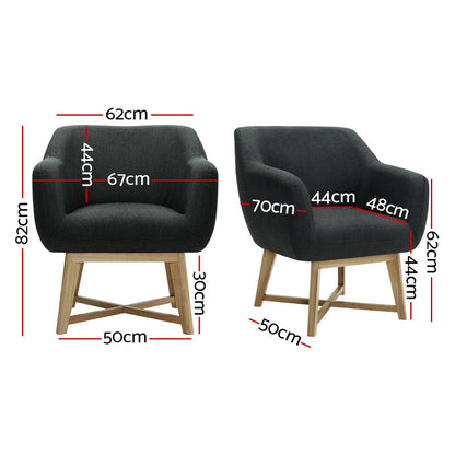 Barstool Now Aston Tub Accent Chair Charcoal - Comfortable and Stylish Accent Armchair