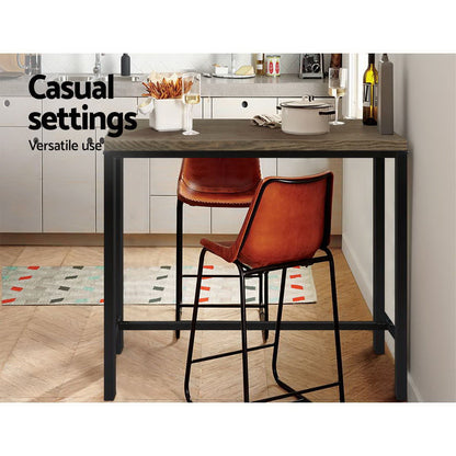 Barstool Now Vintage Industrial High Bar Table for Stool Kitchen Cafe Desk Dark Brown