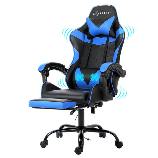 Gaming Chairs Massage Racing Recliner Leather Office Chair Footrest